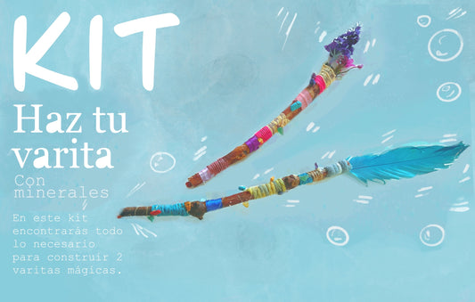 Kit varita mágica con minerales