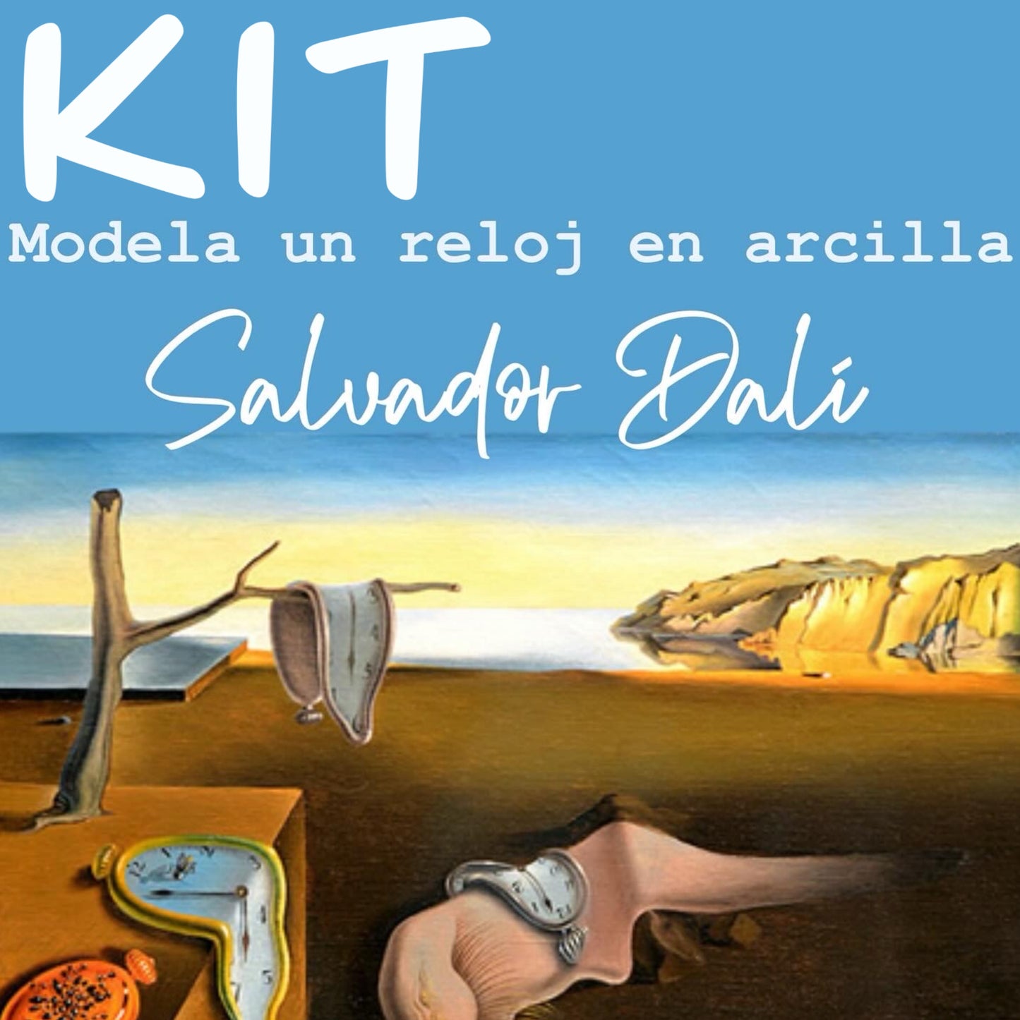KIT SALVADOR DALÍ modela un reloj en arcilla