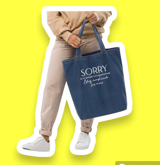 Tote bag vaquera orgánica cumpliendo mis expectativas