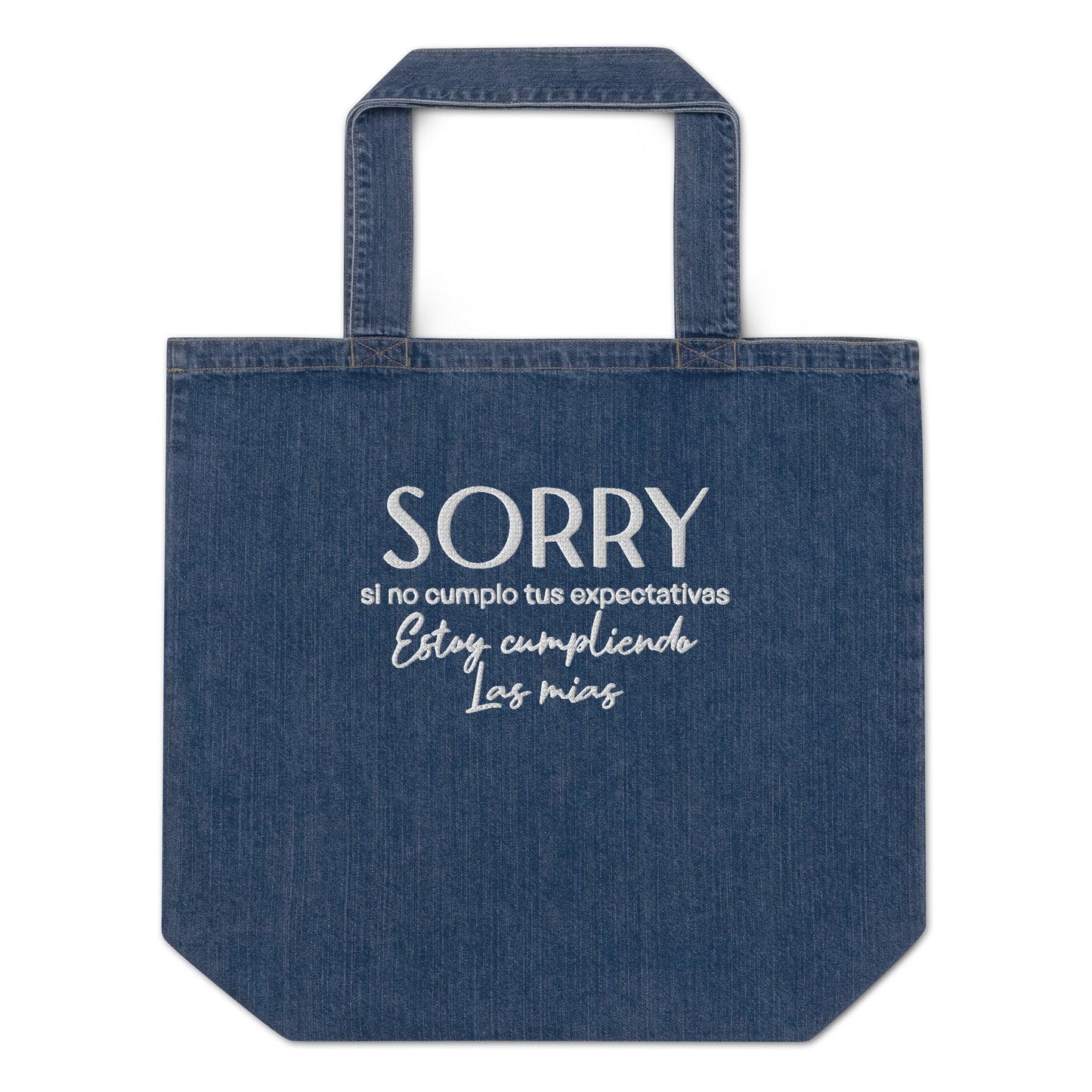 Tote bag vaquera orgánica cumpliendo mis expectativas